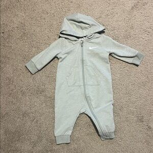 Nike Light Gray Kids Footie One Piece
